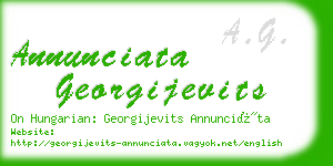 annunciata georgijevits business card